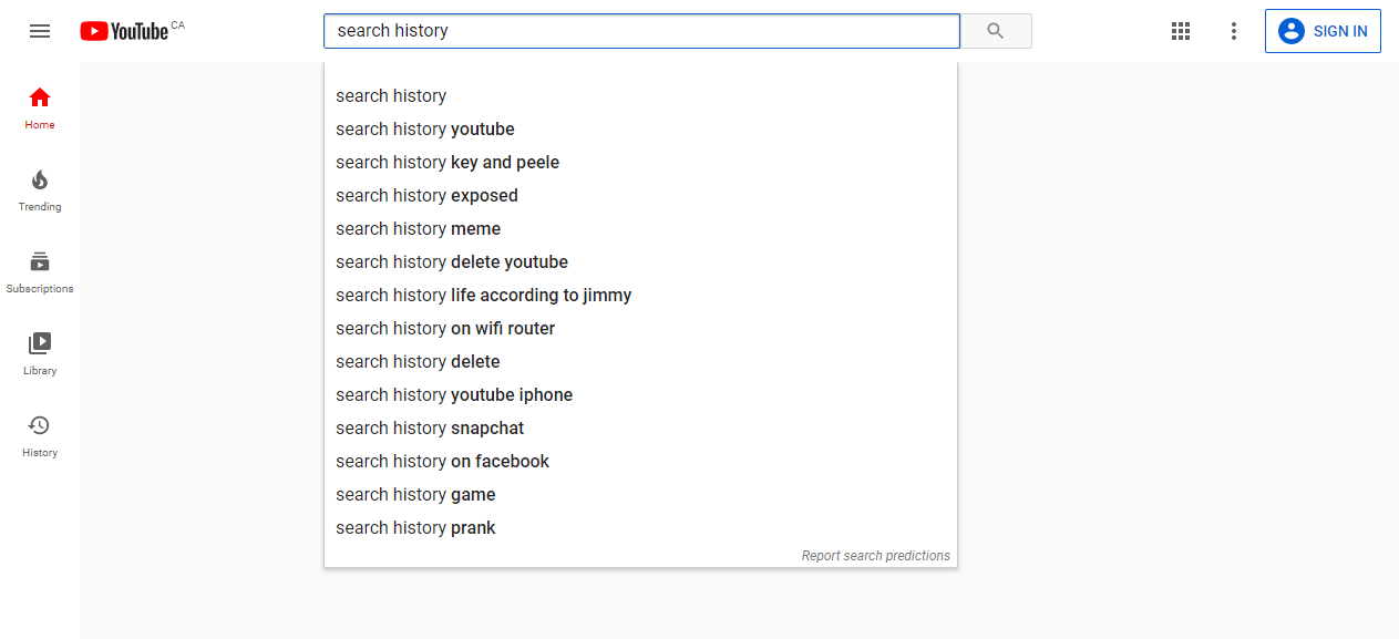 How to clear your search history in discount youtube