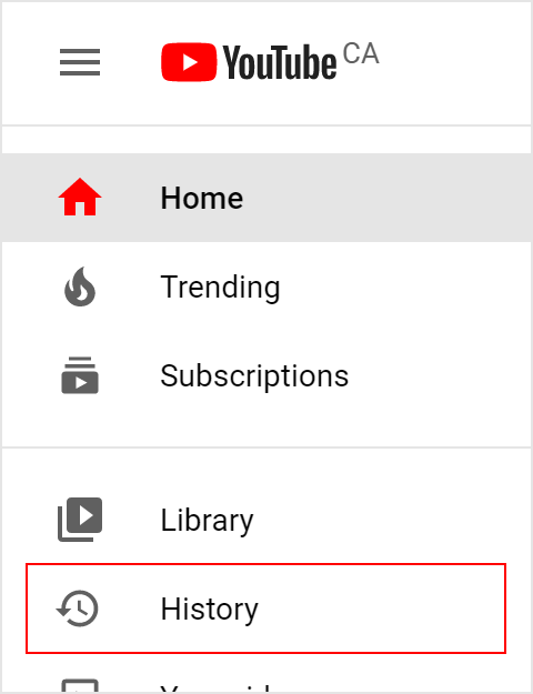 How to clear 2025 history search on youtube