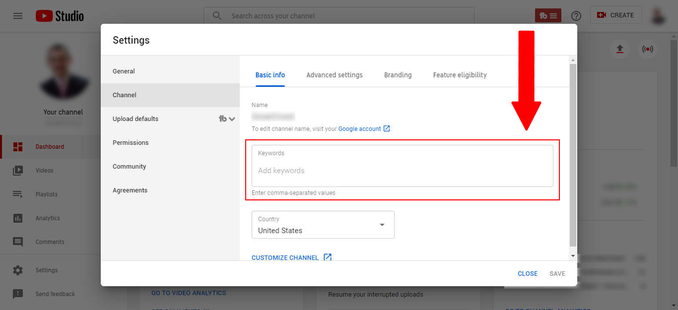 Tubics - 🎯 Are your  channel keywords set up correctly? Check if  you have the channel tags by following these steps: 1. Head to   Studio. 2. Click Settings. 3. Head