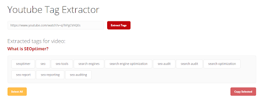 Tag Extractor tool